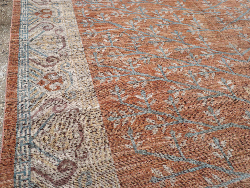Modern East Turkestan Khotan Room Size Carpet, No.32559 - Gsblank