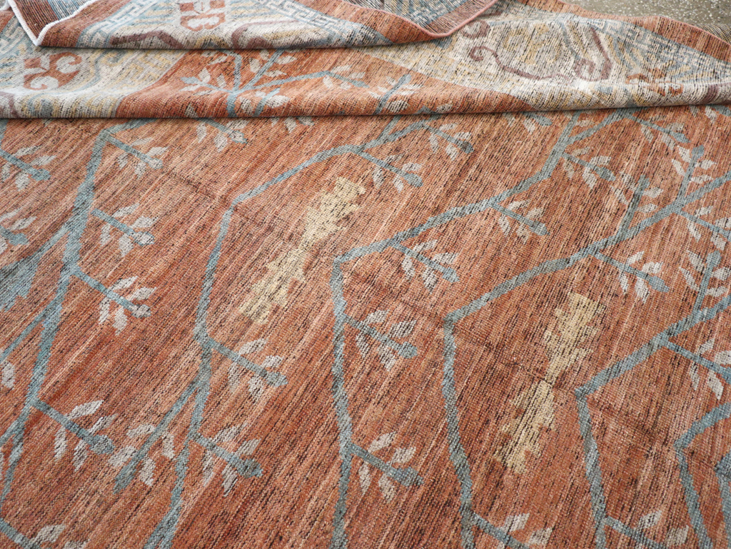 Modern East Turkestan Khotan Room Size Carpet, No.32559 - Gsblank