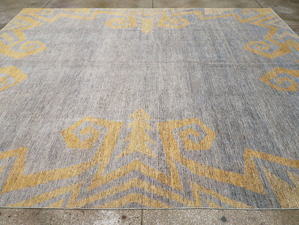 Modern East Turkestan Khotan Room Size Carpet, No.32560 - Gsblank