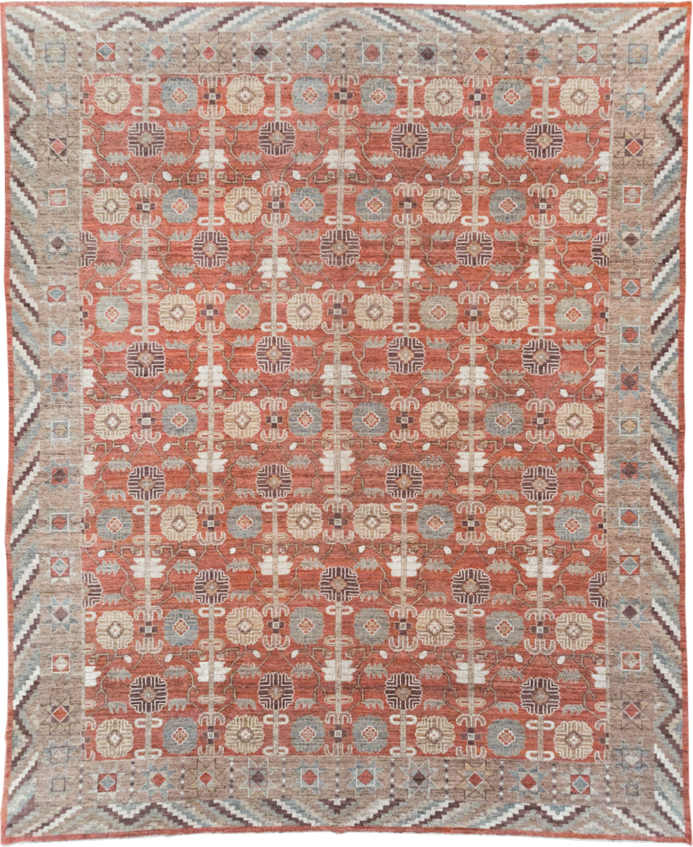 Modern East Turkestan Khotan Room Size Carpet, No.32561 - Gsblank
