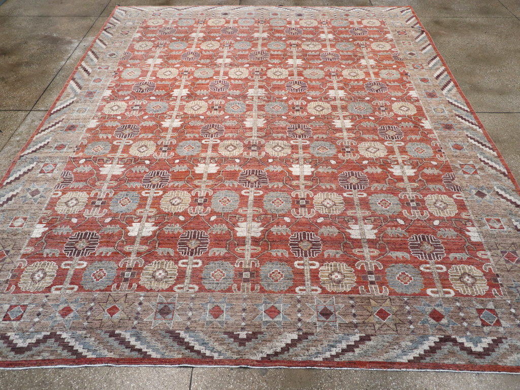 Modern East Turkestan Khotan Room Size Carpet, No.32561 - Gsblank