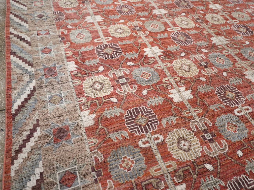 Modern East Turkestan Khotan Room Size Carpet, No.32561 - Gsblank