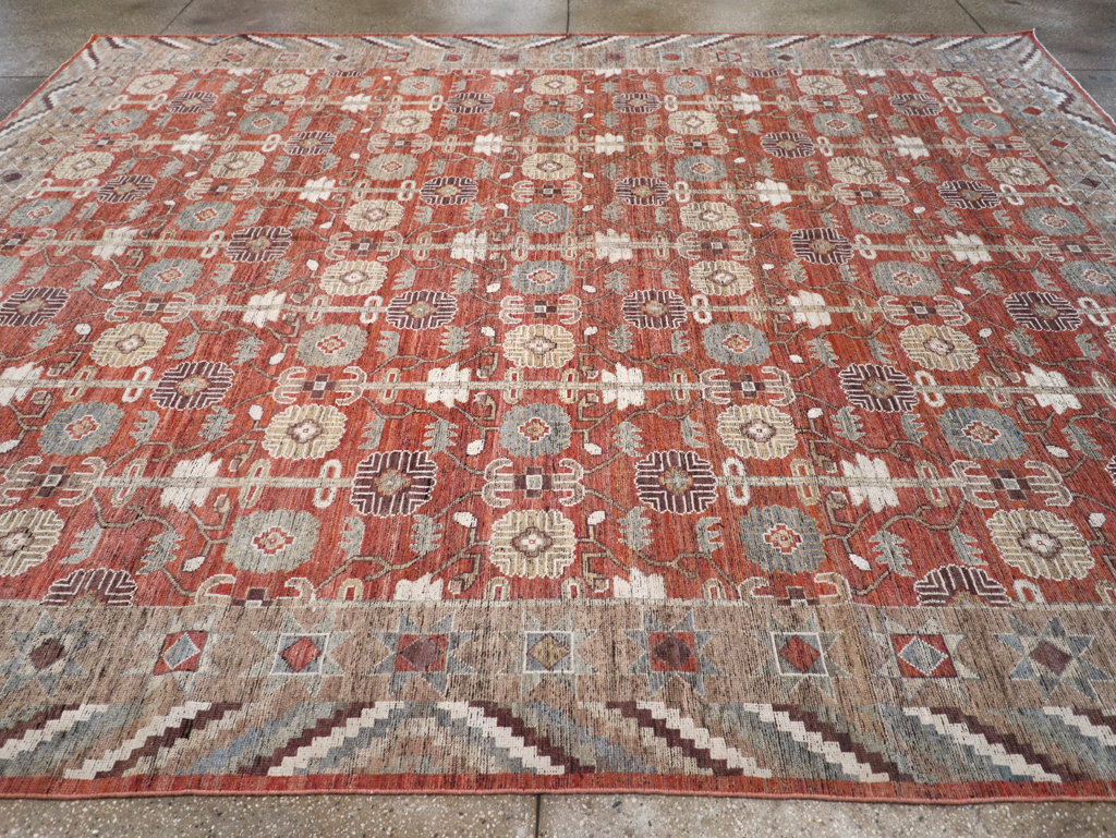 Modern East Turkestan Khotan Room Size Carpet, No.32561 - Gsblank