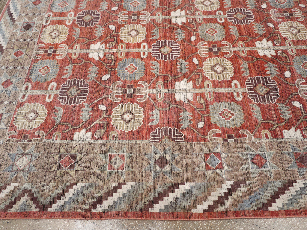 Modern East Turkestan Khotan Room Size Carpet, No.32561 - Gsblank