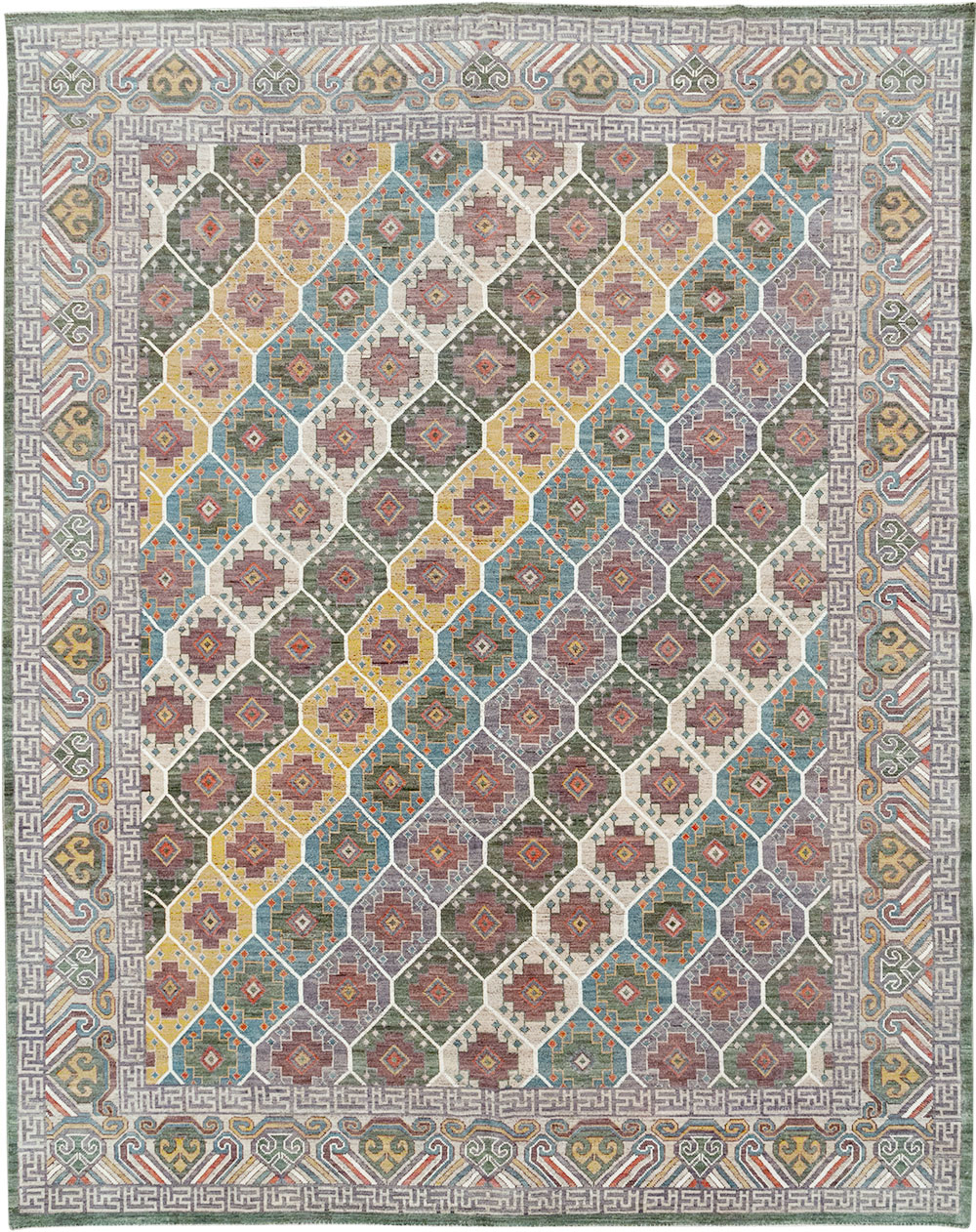 Modern East Turkestan Khotan Room Size Carpet, No.32562 - Gsblank