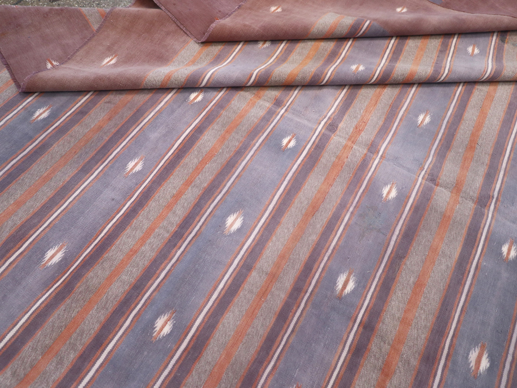 Vintage Indian Flatweave Dhurrie Large Room Size Carpet, No.32563 - Gsblank