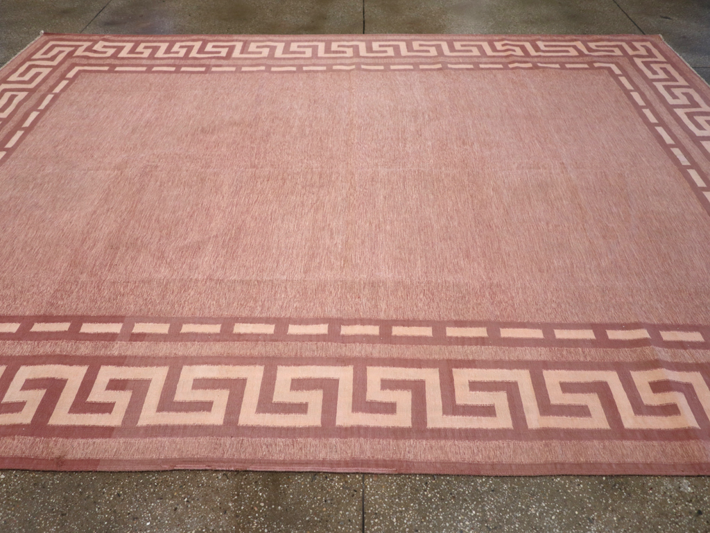 Vintage Indian Flatweave Dhurrie Room Size Carpet, No.32564 - Gsblank