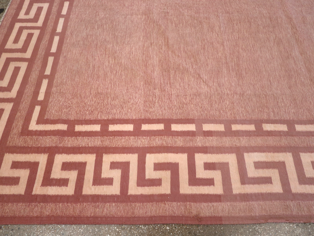 Vintage Indian Flatweave Dhurrie Room Size Carpet, No.32564 - Gsblank