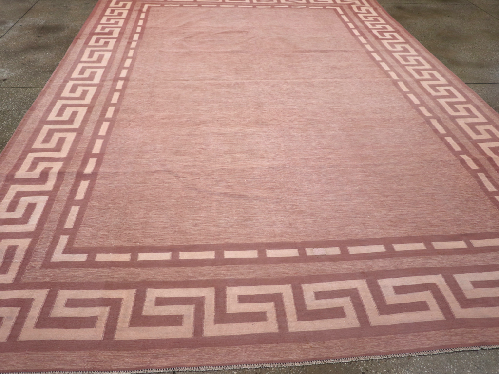 Vintage Indian Flatweave Dhurrie Room Size Carpet, No.32564 - Gsblank