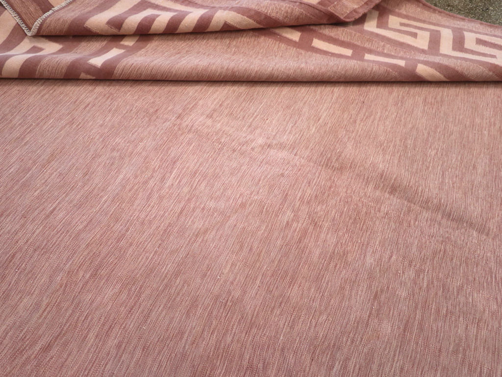 Vintage Indian Flatweave Dhurrie Room Size Carpet, No.32564 - Gsblank