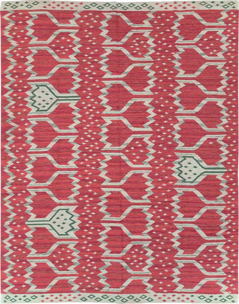 Contemporary Turkish Flatweave Small Room Size Carpet, No.32570 - Gsblank