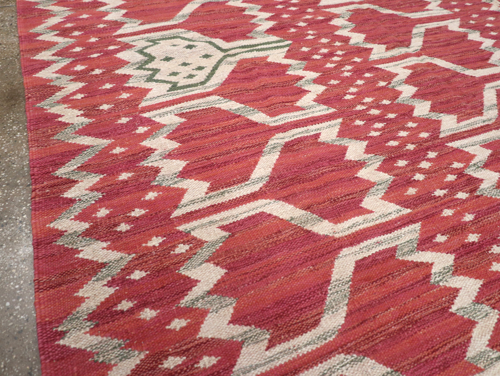 Contemporary Turkish Flatweave Small Room Size Carpet, No.32570 - Gsblank