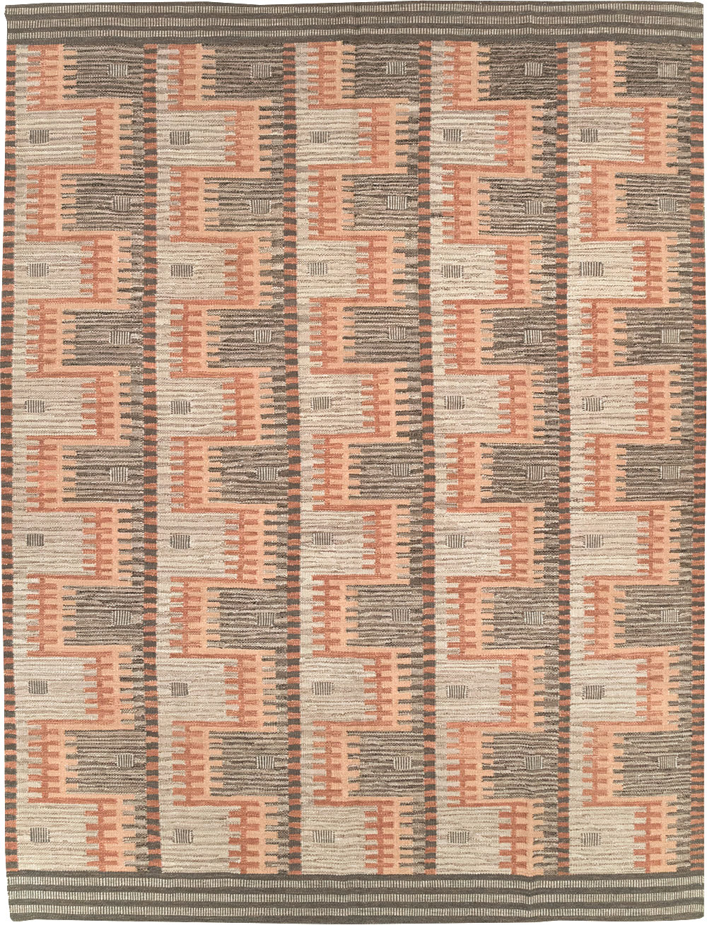 Contemporary Turkish Flatweave Room Size Carpet, No.32571 - Gsblank