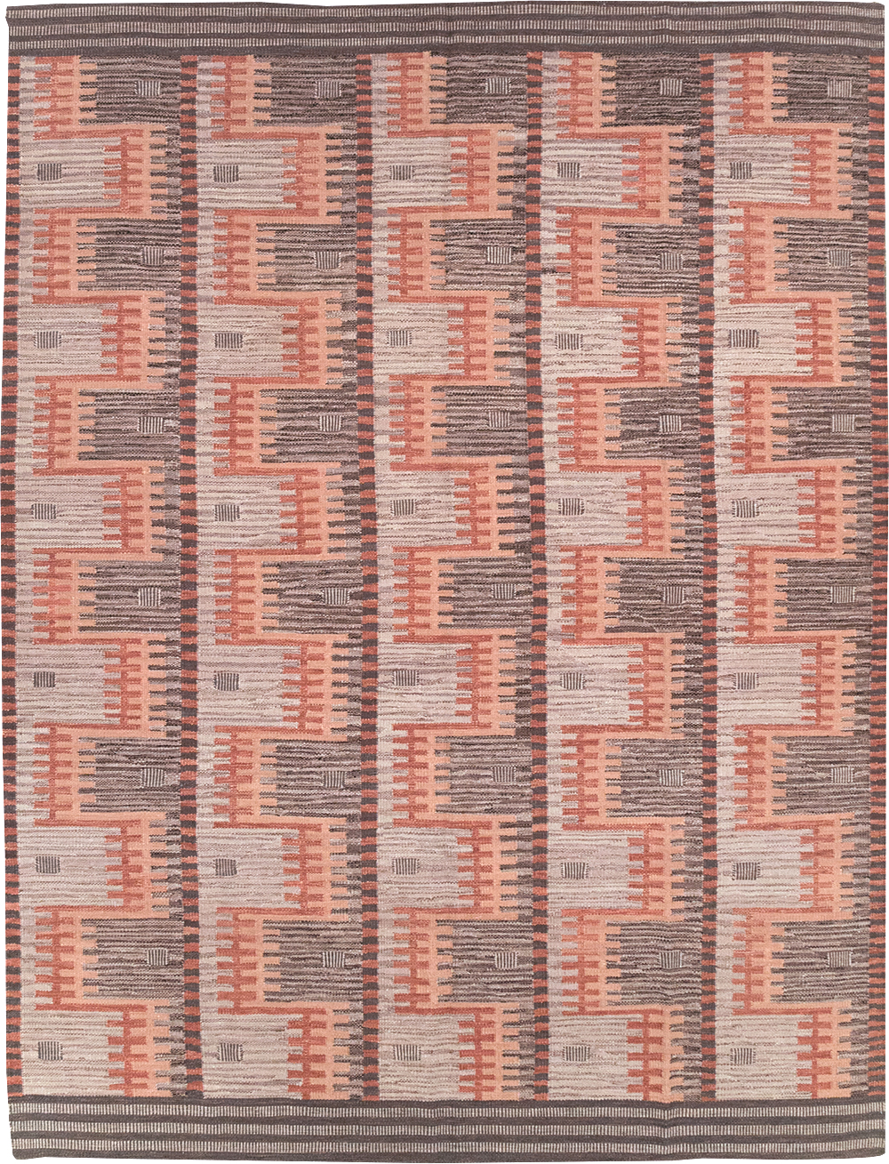 Contemporary Turkish Flatweave Room Size Carpet, No.32571 - Gsblank