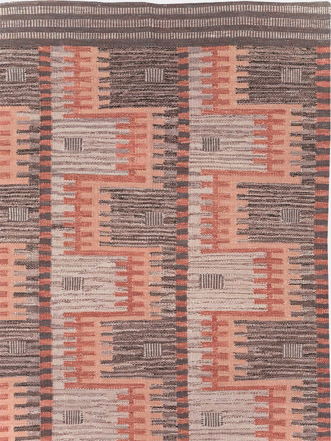 Contemporary Turkish Flatweave Room Size Carpet, No.32571 - Gsblank