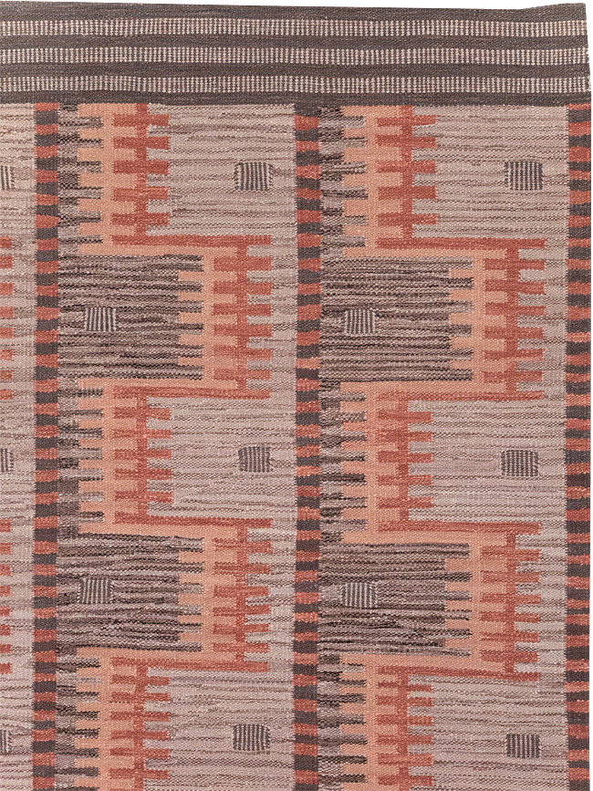 Contemporary Turkish Flatweave Room Size Carpet, No.32571 - Gsblank