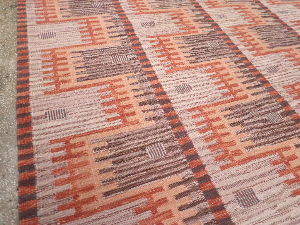 Contemporary Turkish Flatweave Room Size Carpet, No.32571 - Gsblank