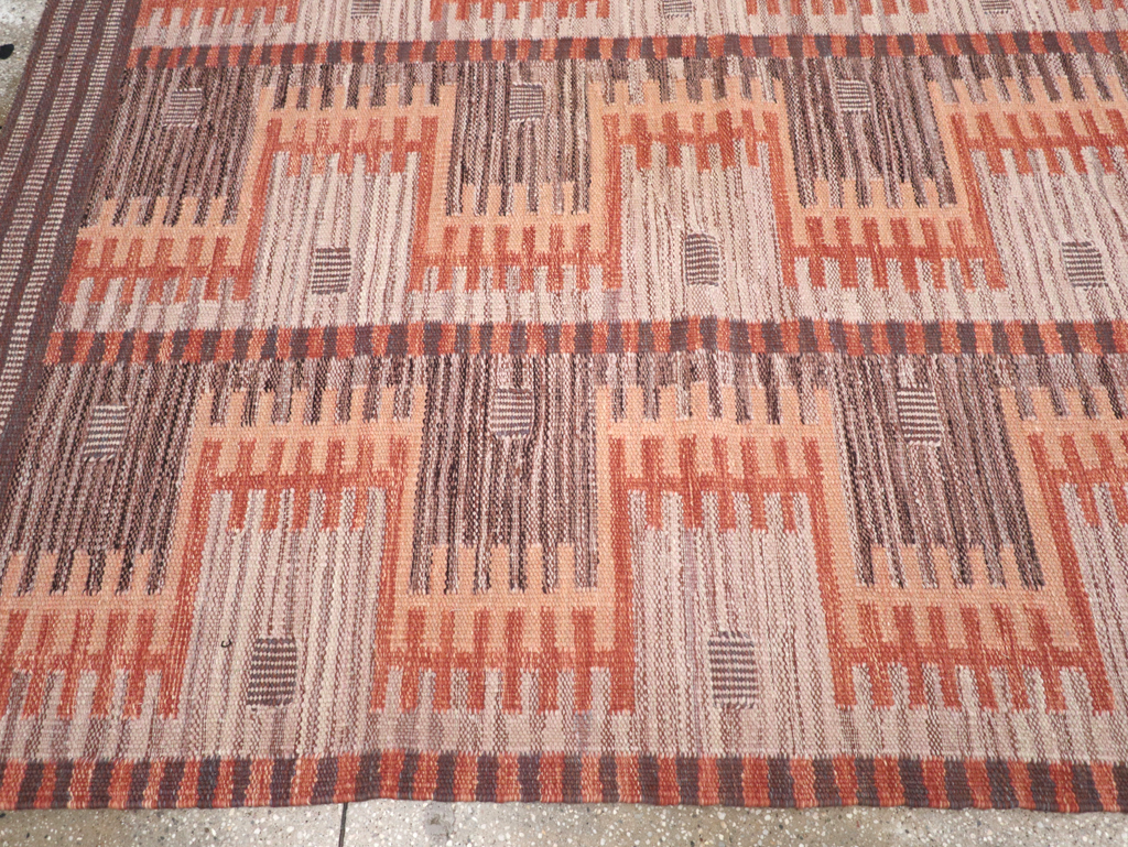 Contemporary Turkish Flatweave Room Size Carpet, No.32571 - Gsblank