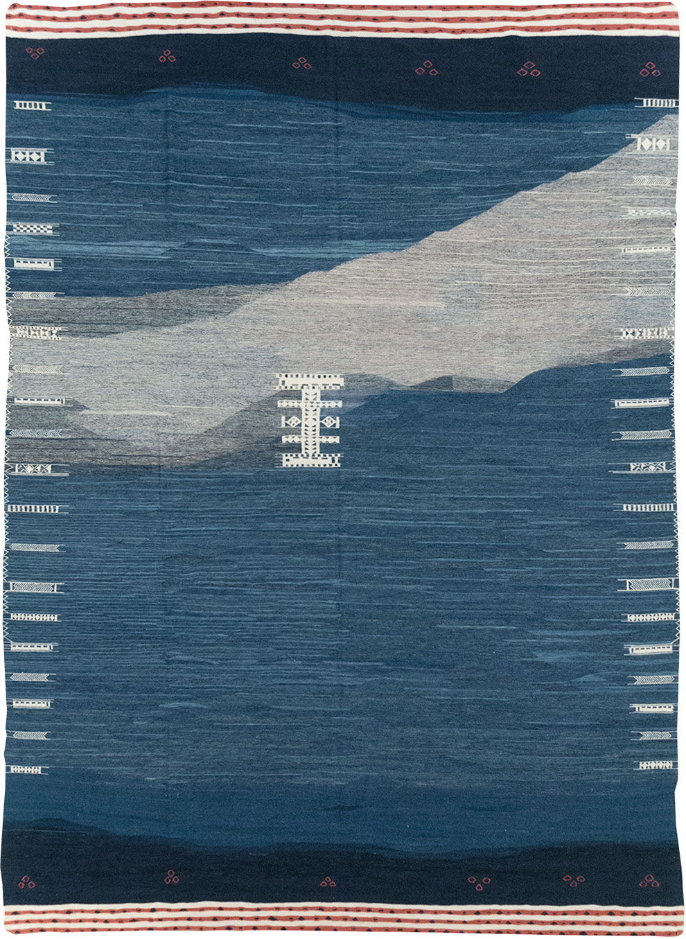 Contemporary Turkish Flatweave Kilim Room Size Carpet, No.32575 - Gsblank