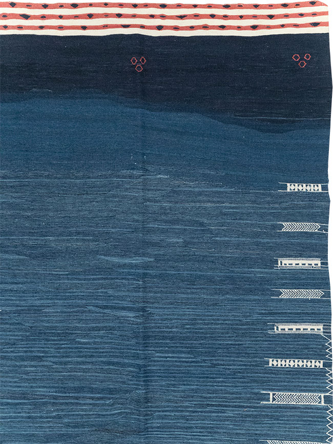 Contemporary Turkish Flatweave Kilim Room Size Carpet, No.32575 - Gsblank