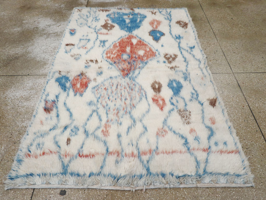 Vintage Moroccan Accent Rug, No.32584 - Gsblank