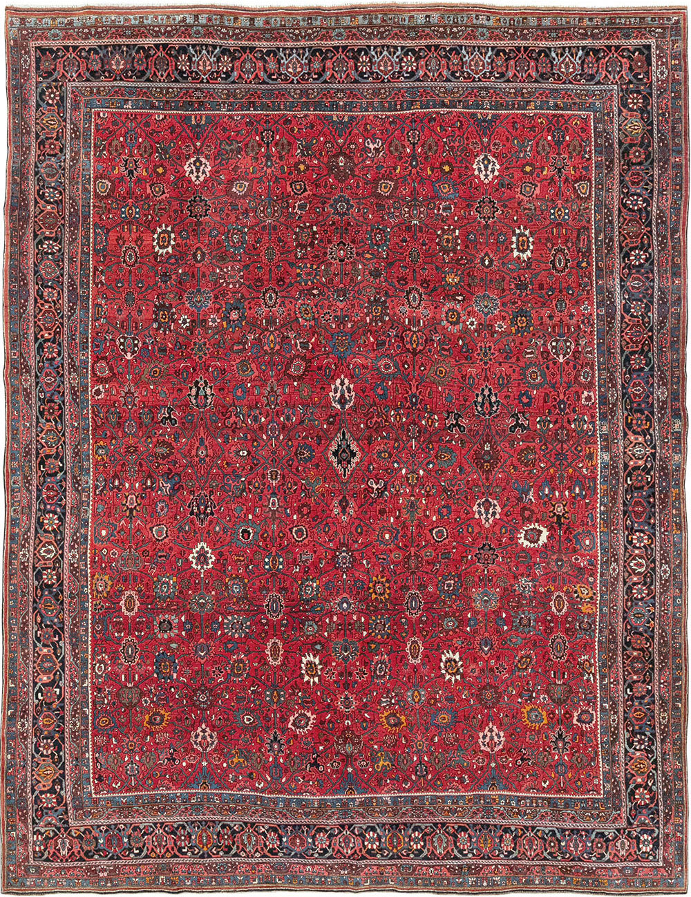 Vintage Persian Bidjar Room Size Carpet, No.32585 - Gsblank