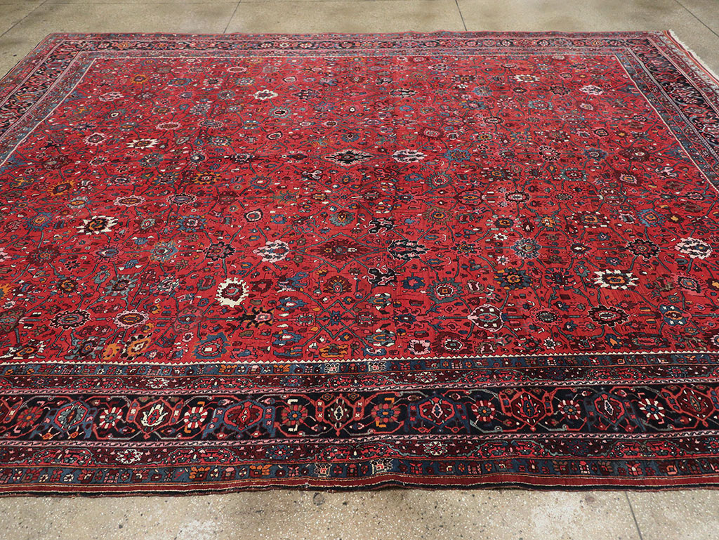Vintage Persian Bidjar Room Size Carpet, No.32585 - Gsblank