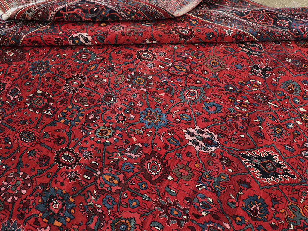 Vintage Persian Bidjar Room Size Carpet, No.32585 - Gsblank