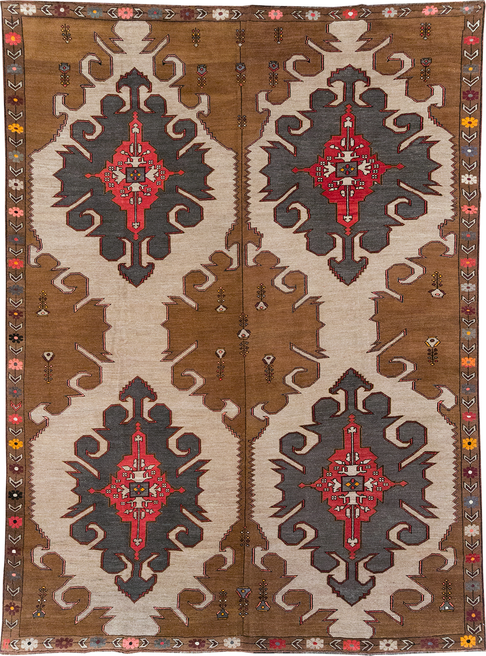 Vintage Turkish Anatolian Room Size Carpet, No.32587 - Gsblank