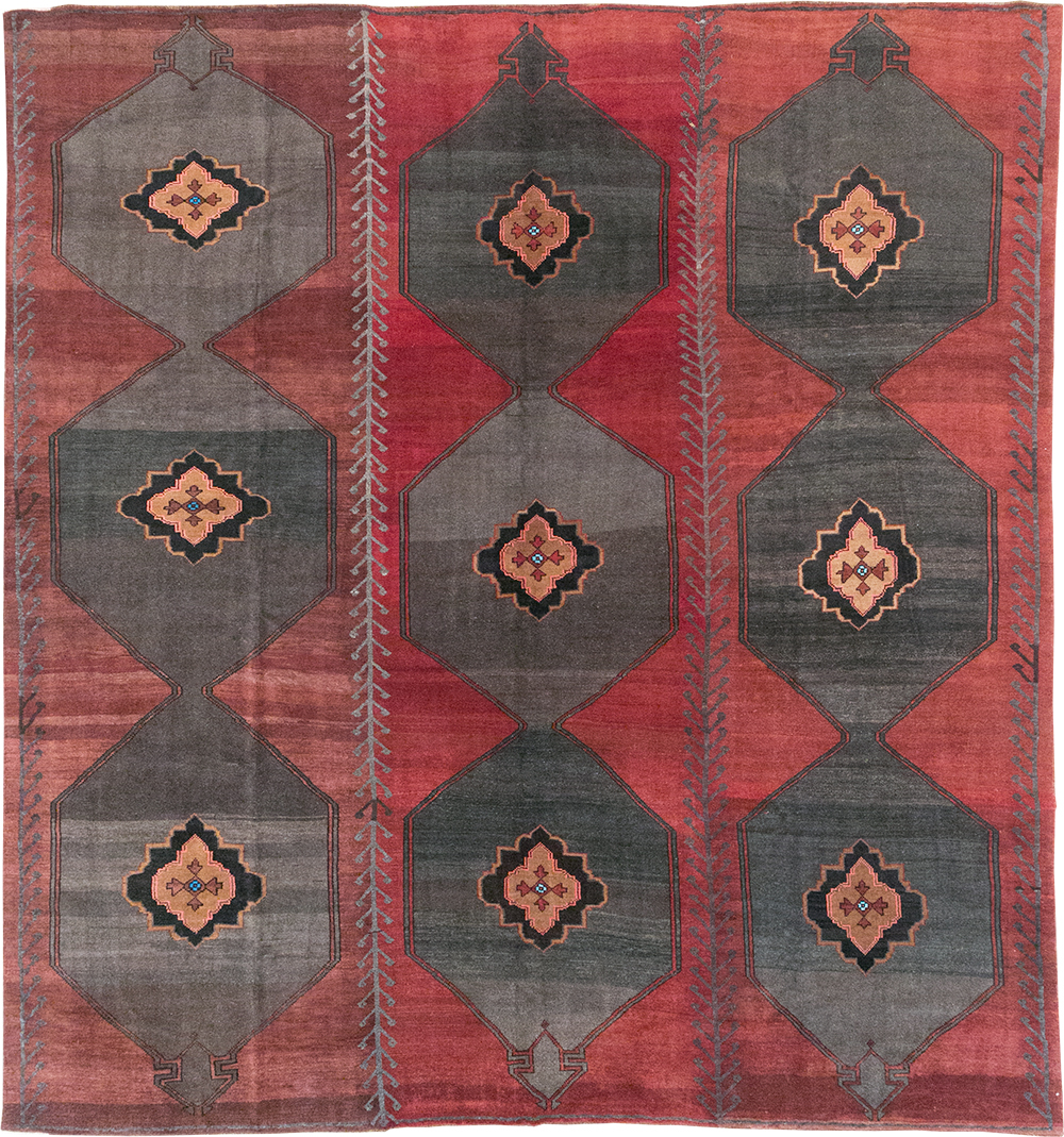 Vintage Turkish Anatolian Square Room Size Carpet, No.32589 - Gsblank