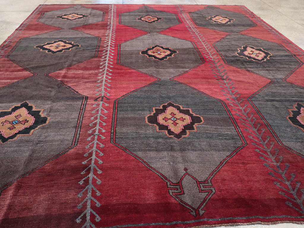 Vintage Turkish Anatolian Square Room Size Carpet, No.32589 - Gsblank