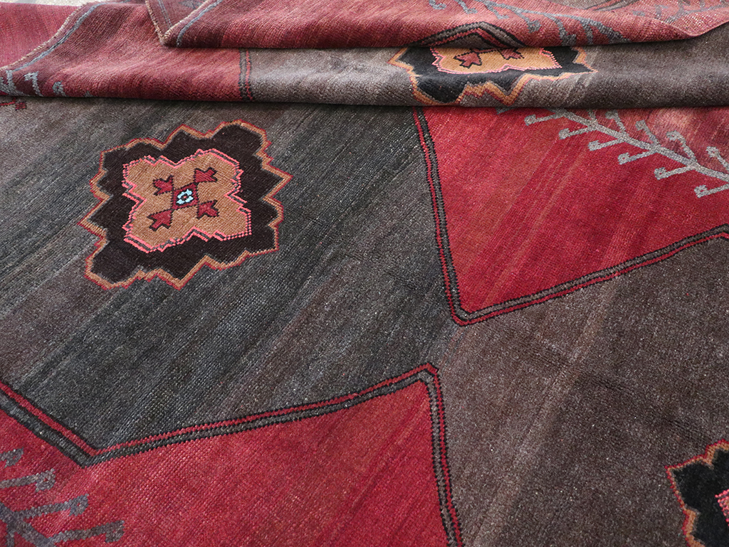 Vintage Turkish Anatolian Square Room Size Carpet, No.32589 - Gsblank