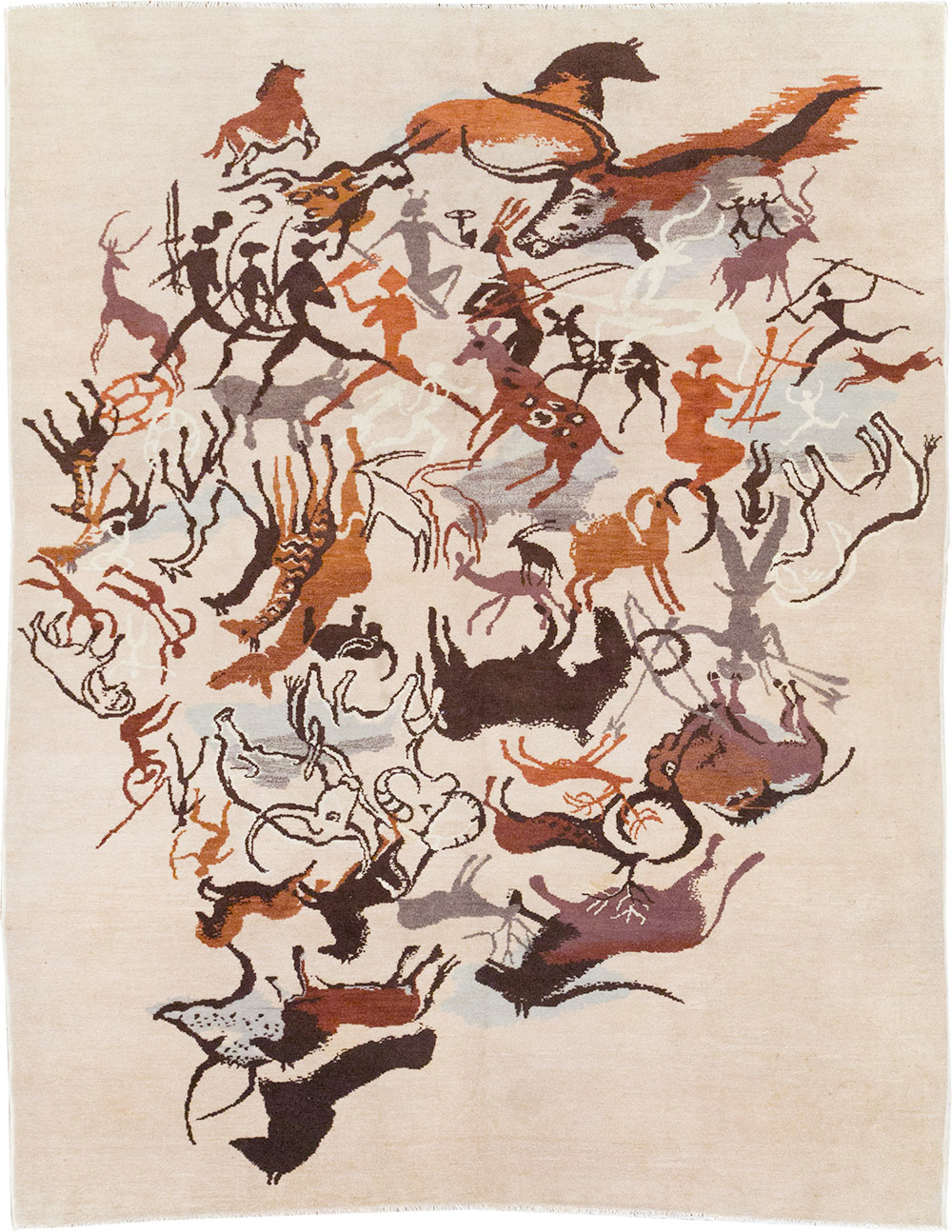 Mid-20th Century Art Deco Carpet: Caverna By Olga Fisch, No.32590 - Gsblank