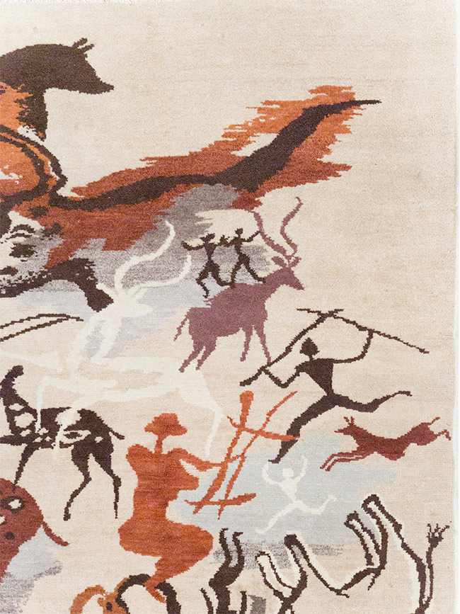 Mid-20th Century Art Deco Carpet: Caverna By Olga Fisch, No.32590 - Gsblank