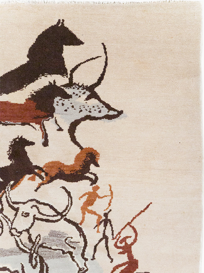 Mid-20th Century Art Deco Carpet: Caverna By Olga Fisch, No.32590 - Gsblank