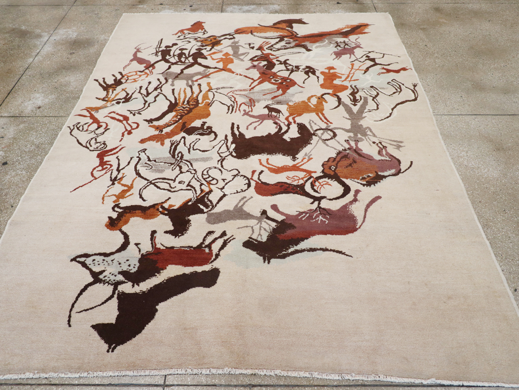 Mid-20th Century Art Deco Carpet: Caverna By Olga Fisch, No.32590 - Gsblank