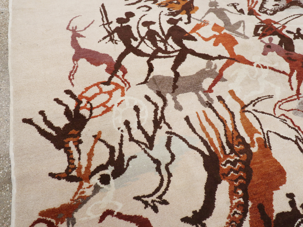 Mid-20th Century Art Deco Carpet: Caverna By Olga Fisch, No.32590 - Gsblank