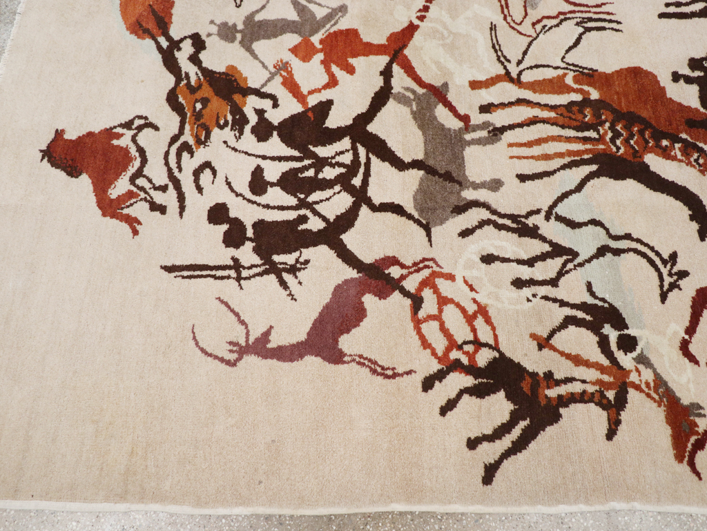 Mid-20th Century Art Deco Carpet: Caverna By Olga Fisch, No.32590 - Gsblank