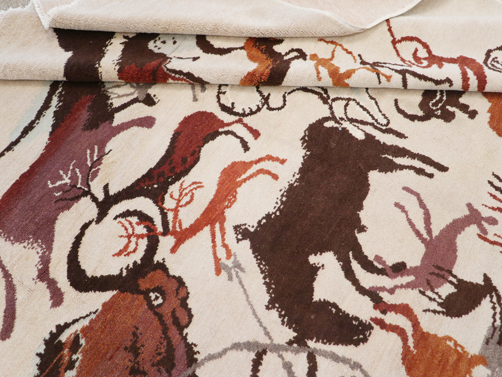 Mid-20th Century Art Deco Carpet: Caverna By Olga Fisch, No.32590 - Gsblank