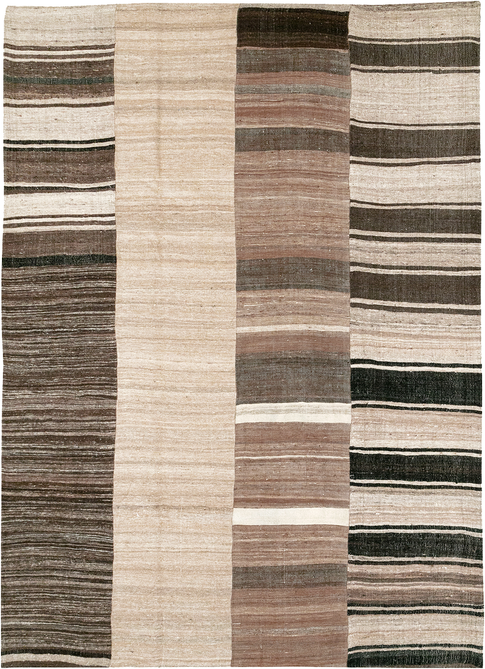 Vintage Persian Flatweave Kilim Room Size Carpet, No.32591 - Gsblank