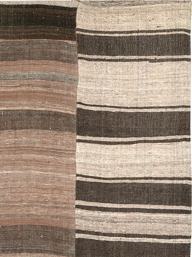 Vintage Persian Flatweave Kilim Room Size Carpet, No.32591 - Gsblank