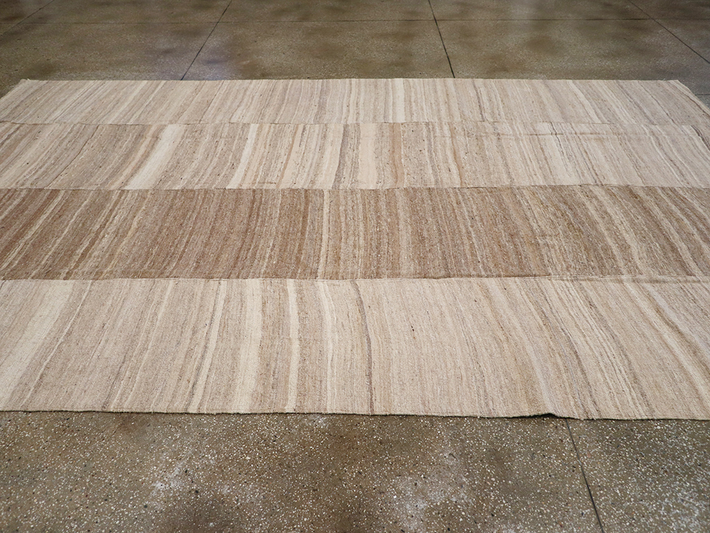 Modern Turkish Flatweave Kilim Room Size Carpet, No.32593 - Gsblank