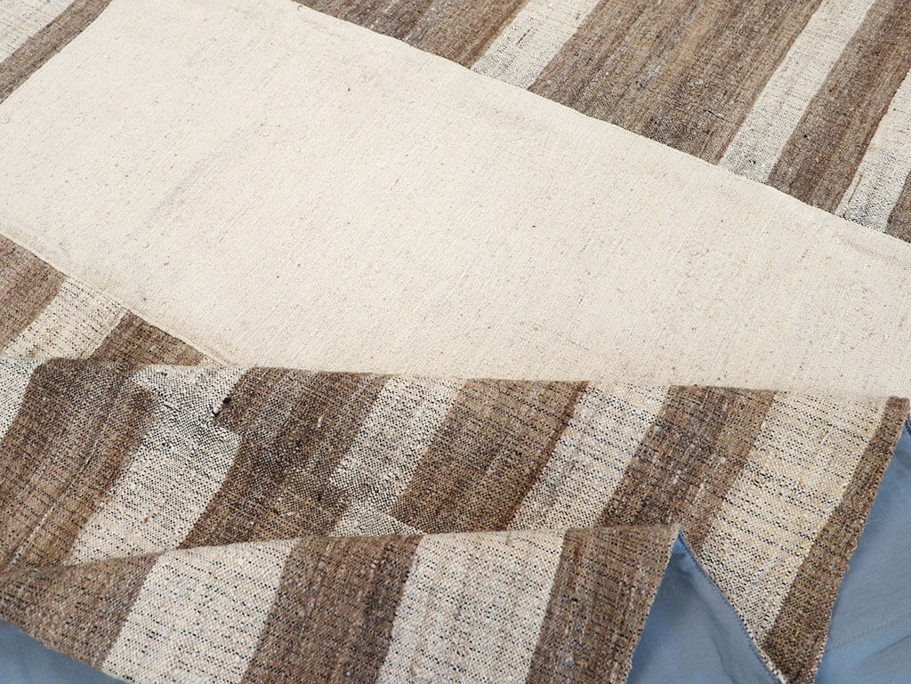 Vintage Persian Flatweave Kilim Room Size Carpet, No.32594 - Gsblank