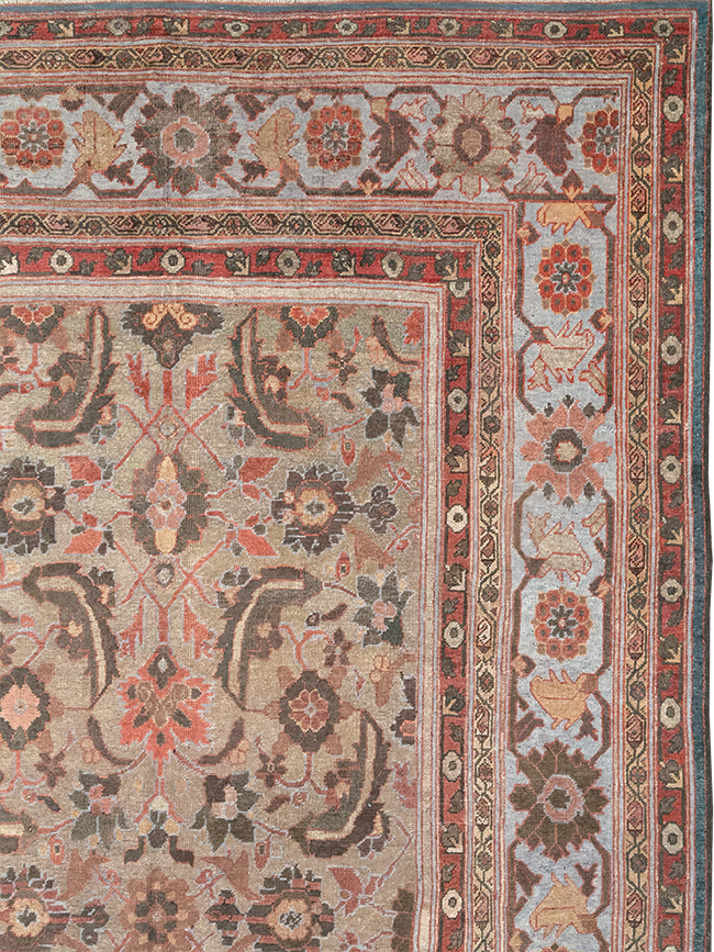 Antique Persian Mahal Large Carpet, No.32600 - Gsblank