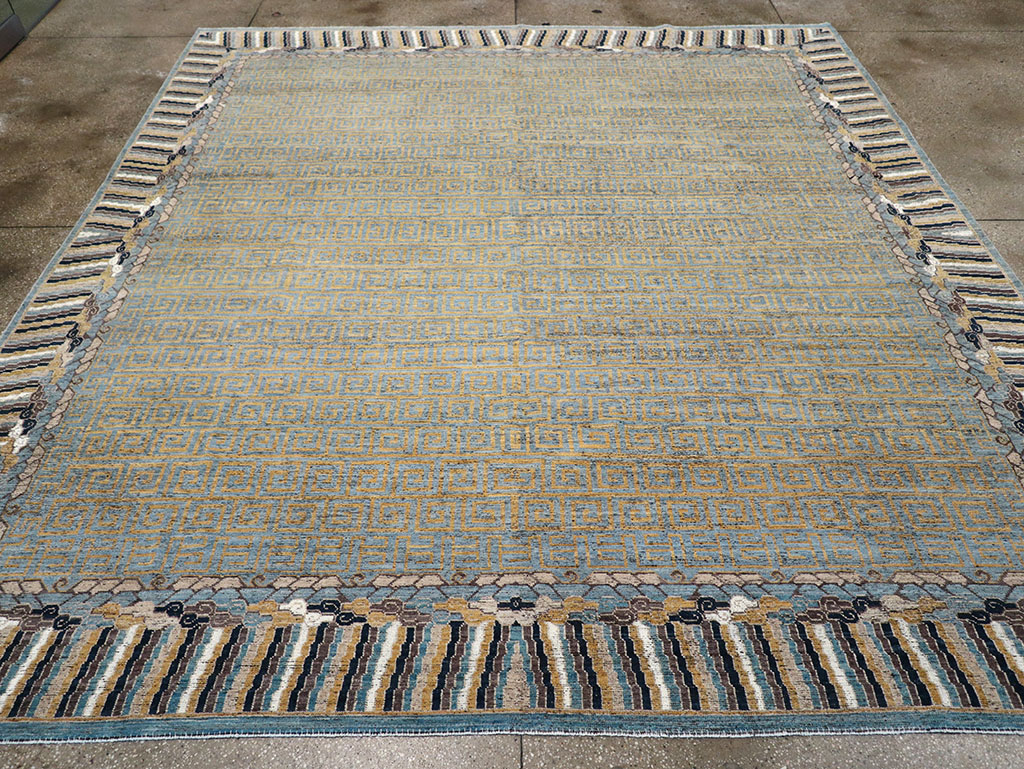 Modern East Turkestan Khotan Room Size Carpet, No.32602 - Gsblank