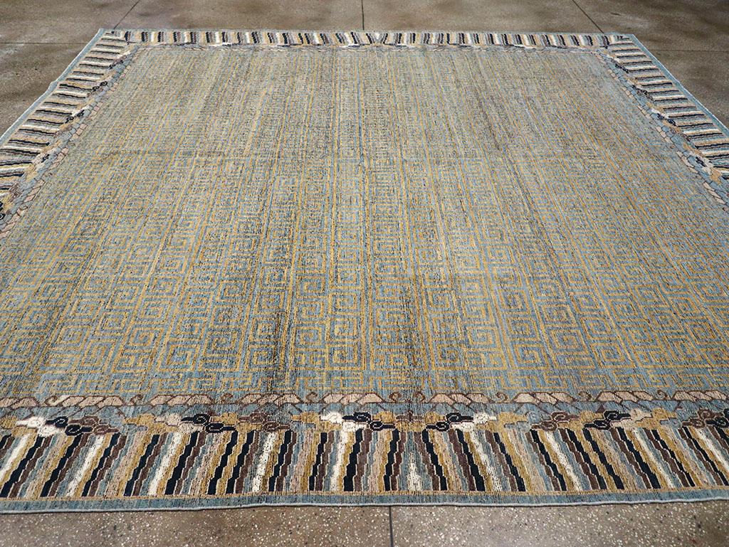 Modern East Turkestan Khotan Room Size Carpet, No.32602 - Gsblank