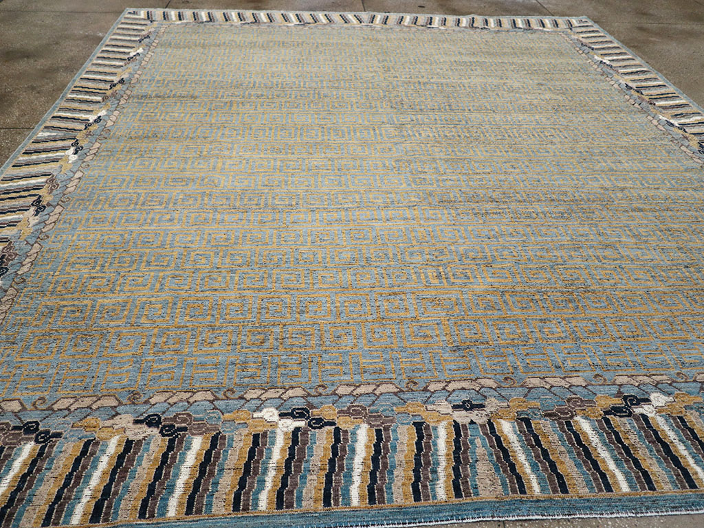 Modern East Turkestan Khotan Room Size Carpet, No.32602 - Gsblank