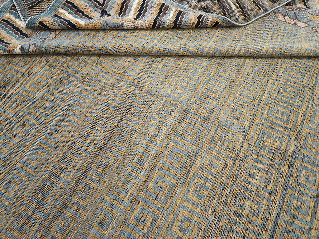 Modern East Turkestan Khotan Room Size Carpet, No.32602 - Gsblank