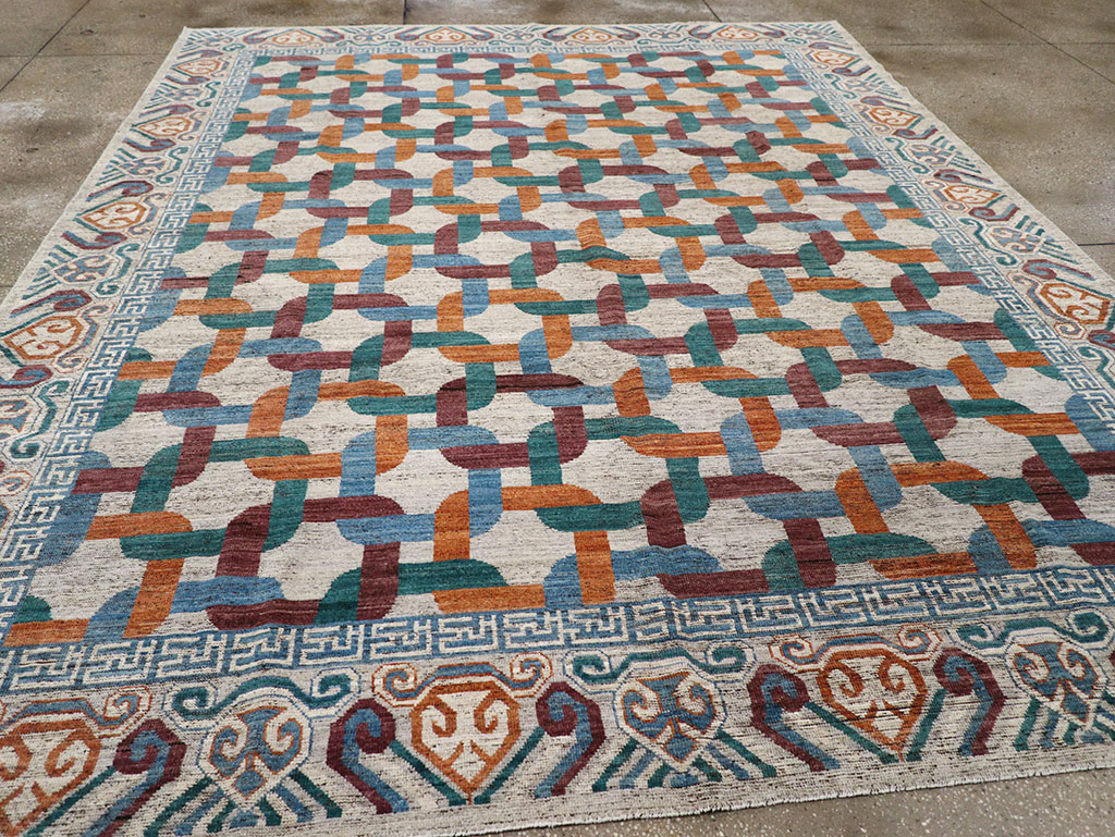 Modern Khotan Carpet, No.32604 - Gsblank