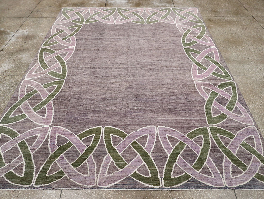 Modern East Turkestan Khotan Room Size Carpet, No.32605 - Gsblank